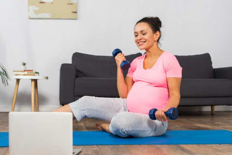 Pregnancy-safe exercises for surrogacy: Strength training and stretching.